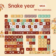 2025 Snake year noppoo Keycap round cute luck Mechanical Keyboard OQO MOA Adaptable To 61/63/64/67/6