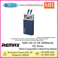 [Authentic] Remax RPP-189 Fly Series 22.5W Multi-Compatible Cabled PowerBank 20000mAh MH