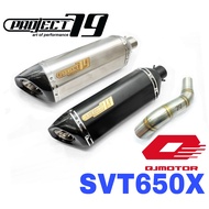 Project79 Exhaust QJMotor SVT650X Slip On Tabung Muffler Stainless Steel Pipe Accessories Motor SVT 