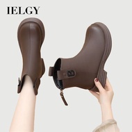 IELGY Chelsea Boots Women's 2026 New  Boots Fall/Winter British Style Fleece Warm Soft-soled Boots