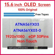 15.6" Laptop OLED LCD Screen ATNA56YX03 ATNA56YX03-0 Display Matrix Panel Replacement 1920x1080 100%