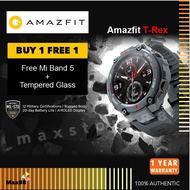 【Ready Stock】【BUY1FREE1】Amazfit T-Rex A1919 Outdoor TREX Smart Watch 1.3 Inch AMOLED LCD 5ATM Waterproof 14 Sports Mode