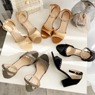 Ladies Sandals Fashion Design With Ankle Strap Heels