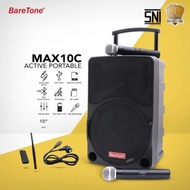 BARETONE PORTABLE SPEAKER MAX10C 10 INCH MINI PORTABLE BLUETOOTH SPEAKER SUPPORTS MICRO SD & USB