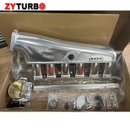 Billet aluminum 2jz ge engine 2jz cnc intake manifold turboing 2jzge inlet manifold 6 port injection