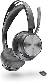 Poly Voyager Focus 2 UC Wireless Headset with Microphone (Plantronics) - Active Noise Canceling (ANC) - Connect PC/Mac/Mobile via Bluetooth - Works w/Teams, Zoom, and More - Amazon Exclusive