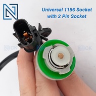 Universal 1156 Bulb Socket with 2 Pin Connector Socket Car Truck