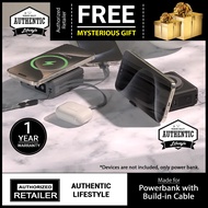 ADAM Elements GRAVITY X5 Powerbank 15000mAh with Cable USB-C Lightning 5-in-1 and  Travel Adapter