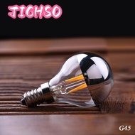 TICHSO Crystal Light Bulb, semi-plated E12/E14/E26/E27 LED Light Bulb, 2023 4W Candle Warm White LED