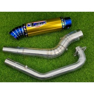 LEO SUPER OPEN RACING EXHAUST NLK Y15ZR/LC4S/LC5S/RS150/beneli rfs150/wave125  tembak bulan ekzos NL