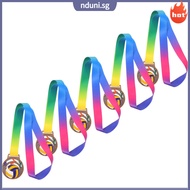 5Pcs Volleyball Medals for Awards Gold Zinc Alloy with Neck Ribbons Party Prize for Kids and Teams  