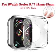 compatible for watch series 8/7 case with screen protector for iwatch 41mm 45mm iwatch Soft TPU cover