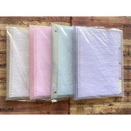 Wengu B5 Glitter Ring Plastic Binder Folder - Binder Note Plus Loose Leaf and Divider - Binder File