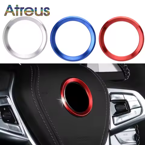 Aluminium Trim Car Steering Wheel Cover Logo Ring For BMW X5 E53 E70 F15 X6 E71 F16 X1 E84 F48 X3 E8