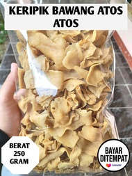 KERIPIK ATOS ATOS / KERIPIK BAWANG/Atos atos kue bawang gurih/kripik bawang renyah garlic chips snack laris