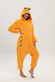 MINISO Garfield Onesies Jumpsuit Anime Adult Cosplay Halloween Cat Costumes Xmas Carnival Funny Chil
