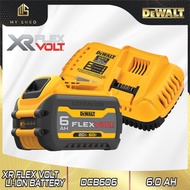 DEWALT DCB606 18V 54V/60v 6.0 Ah Flexvolt Battery Pack & DCB118 Flexvolt Charger 8.0A (DCB546)