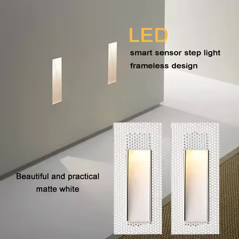 Embedded Frameless LED Step&Stair Wall Lamps 3W Motion Sensor Indoor Bedroom Ladder Foyer Corner Int