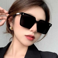 Fashion Square Sunglasses Men's Oversized Lens Black Lens anti-UV Sunglasses