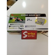 -/SET 21PCS socket WRENCH + BOX - hardware socket accessory opening wrench