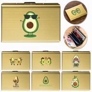 Stainless Steel Business Card Holder Name Card Credit Debit Card Holder Avocado Pattern