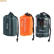 QIRVEN Sleeping Bags Camping Lifesaving Outdoor Bivvy Waterproof Lightweight Windproof Survival Blan