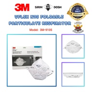 3M 50 Pieces 3M VFlex N95 Foldable Particulate Respirator Flat Fold Face Mask 3M-9105