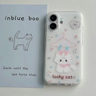 casing realme c15 realme 10 pro 5g casing Cute Hanger Kitten Suitable for OPPOreno14/13/12/11 Phone 