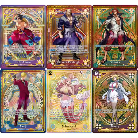 ONE PIECE Collection Cards Luffy-Tarou Shanks Silvers Rayleigh Stussy Stussy EN DIY High Quality Sel