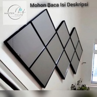 Square Mirror Glass 21 x 21 cm full frame Wall Mirror