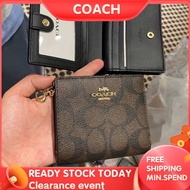 【จัดส่งถึงบ้านใน 3 วัน Coach C3309 แท้ 100% กระเป๋าสตางค์ผู้หญิงใบสั้น/มีซิป/กระเป๋าใส่เหรียญ/กระเป๋าสตางค์พับ C3309-C