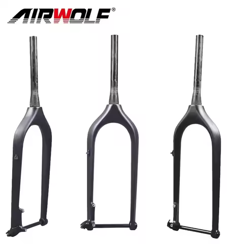 Airwolf T800 Bicycle MTB Bike Mountain Cycling Front Fork Carbon Fiber Fork Fit for Wheel 26er Thru 