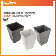 Square Plastic Flower Pot High (Pasu Bunga Plastik Tinggi) Diameter 17cm - Felton FBL2511 Flower Pot