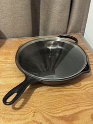 🔥極新淨 法國製造 🇫🇷Le Creuset 10.25寸 煎鍋連原裝鍋蓋 可入焗爐  Frying Pan with Original Lid