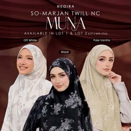 Hegira So Marjan Twill Muna Lot 2 - Printed Slip On Hijab Material Twill Crepe