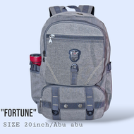 Fortune Tas Ransel Kanvas Import Tas Fasion Urban Style Ukuran 20 inchTas Punggung KuliahTas Traveli