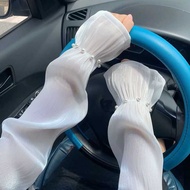 Sunscreen Ice Sleeve Women Summer Lace Gauze Protective Sleeve Loose Sleeve Ice Silk Sleeve Light El