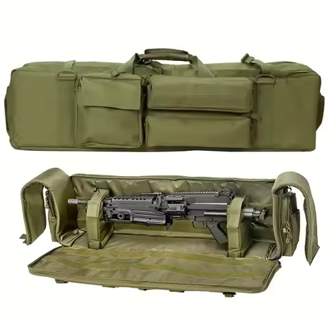M249 Gun Bag Air Gun Color Bullet Rifle Strap Oxford Leather Case Hunting Rifle Protective Case