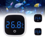 Cordless White / Black Square Degree Celsius Digital Thermometers, LED Display Fish Tank Thermometer