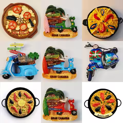 Spain 3D Refrigerator Magnet Travel Souvenir Decorative Refrigerator Magnet Handmade Artwork