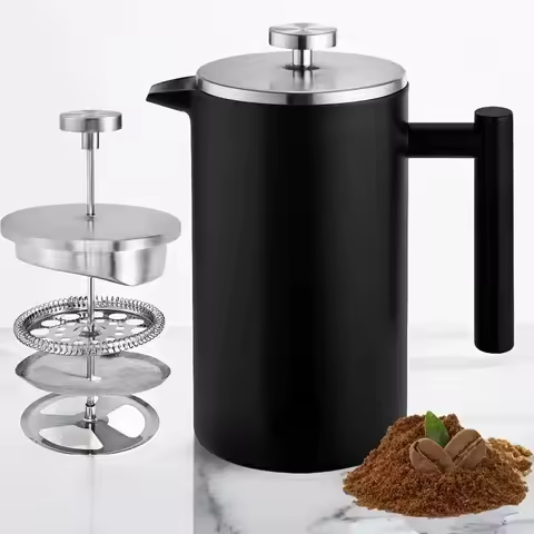 350ml/800ml/1000ml Stainless Steel French Press Coffee Maker Pot Double Wall Insulated French Press 