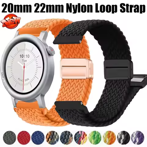 20mm 22mm Nylon Loop Strap for Nothing CMF Watch 3 Pro 2 1 Pro Magnetic COROS APEX 4 42mm PACE 4/3 S