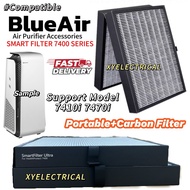 BLUEAIR Air Purifier Replacement Smart Filter 7400 Serial With Portable And Carbon For 7470i 7410i