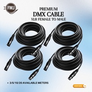 4 sets DMX Cable Connection 20 Meters for Audio Cable Cord XLR Female to XLR Male Cable Extension