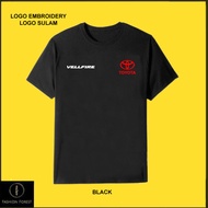 Round Neck T shirt Microfiber Quick Dry  Jersey Logo Embroidery Sulam Toyota Vellfire MPV 2.5 3.5 V6