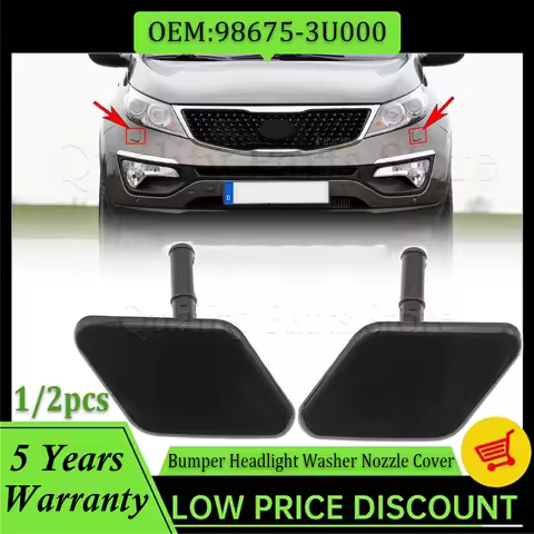 1/2PCS New Front Bumper Headlight Washer Spray Nozzle Clean Cover Cap For KIA Sportage Ⅲ 3 2010~2014
