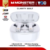 Monster Clarity 550 LT Wireless Earbuds, True Wireless Earbuds with 4 Noise Cancellation Mics, Wirel