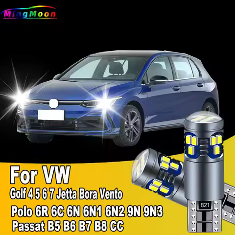2Pcs T10 Car LED Bulbs For VW Golf 4 5 6 7 Jetta Bora Vento Polo 6R 6C 6N 6N1 6N2 9N 9N3 Passat B5 B