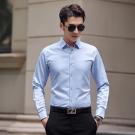 8 Color Men Long Sleeve Shirt Slim Fit Formal Shirts Business Casual Kemeja Lelaki Shirt [S-5XL]