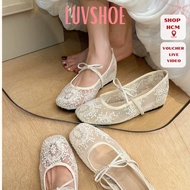 [QC standard] Beautiful women's sandals, luvshoe women's doll SHOES with mesh flowers for summer, br